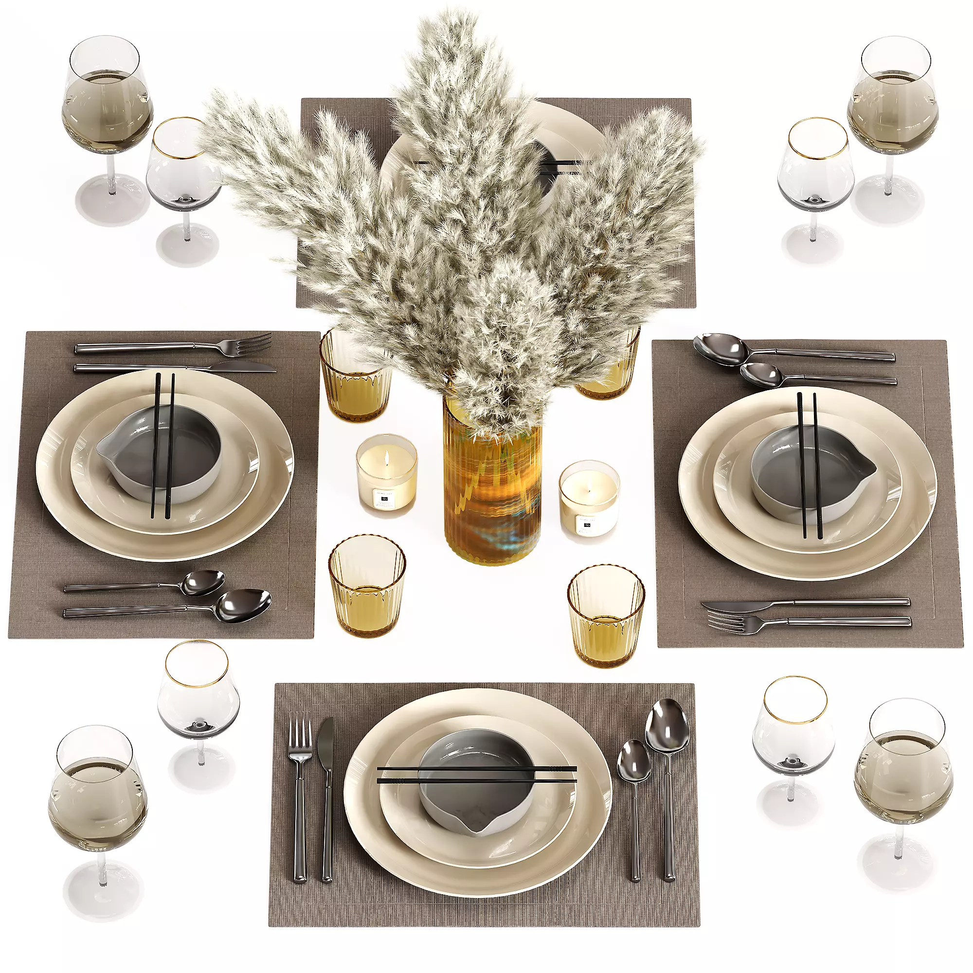 tableware set 016 3D model_0