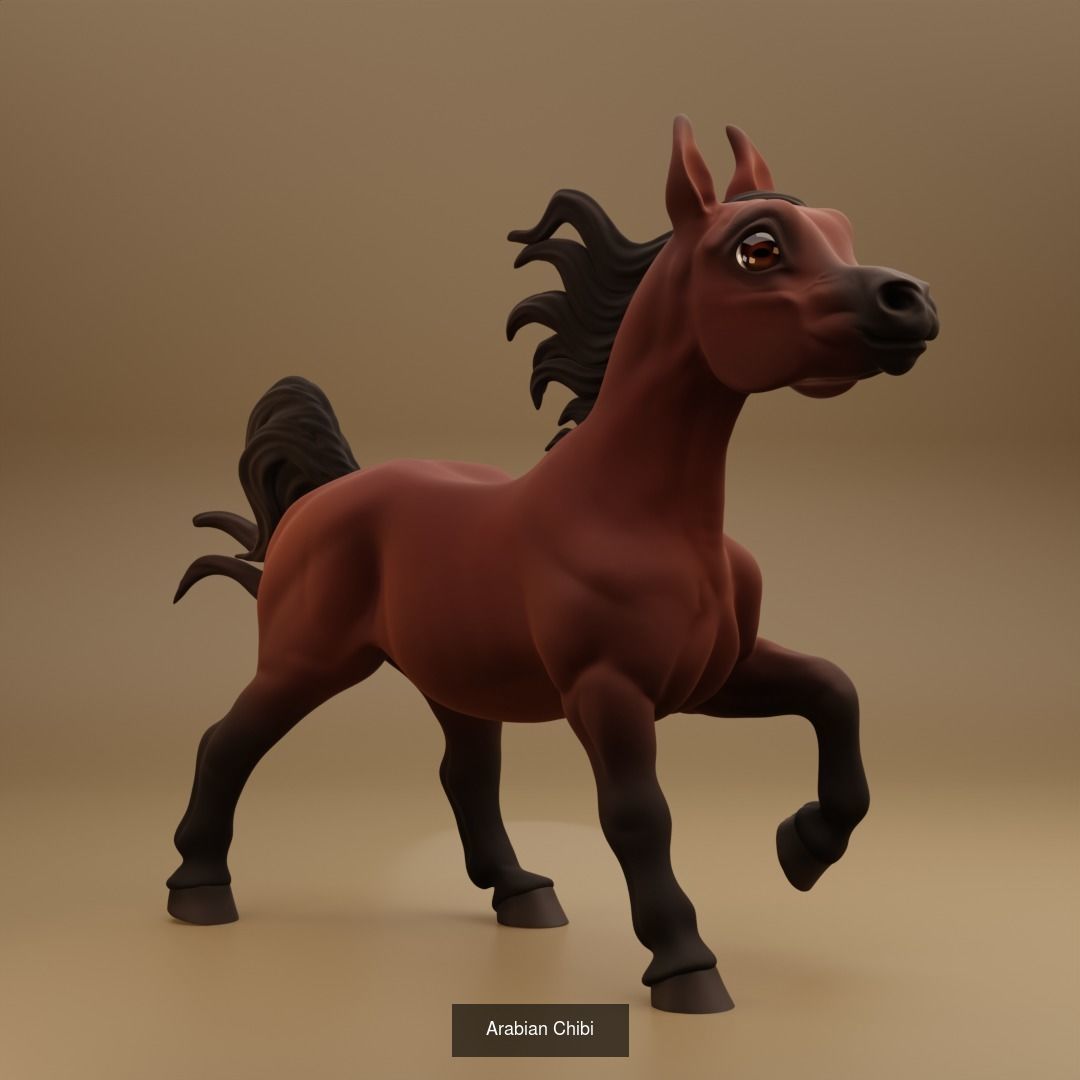 Horse Chibis 3D Model Collection_1
