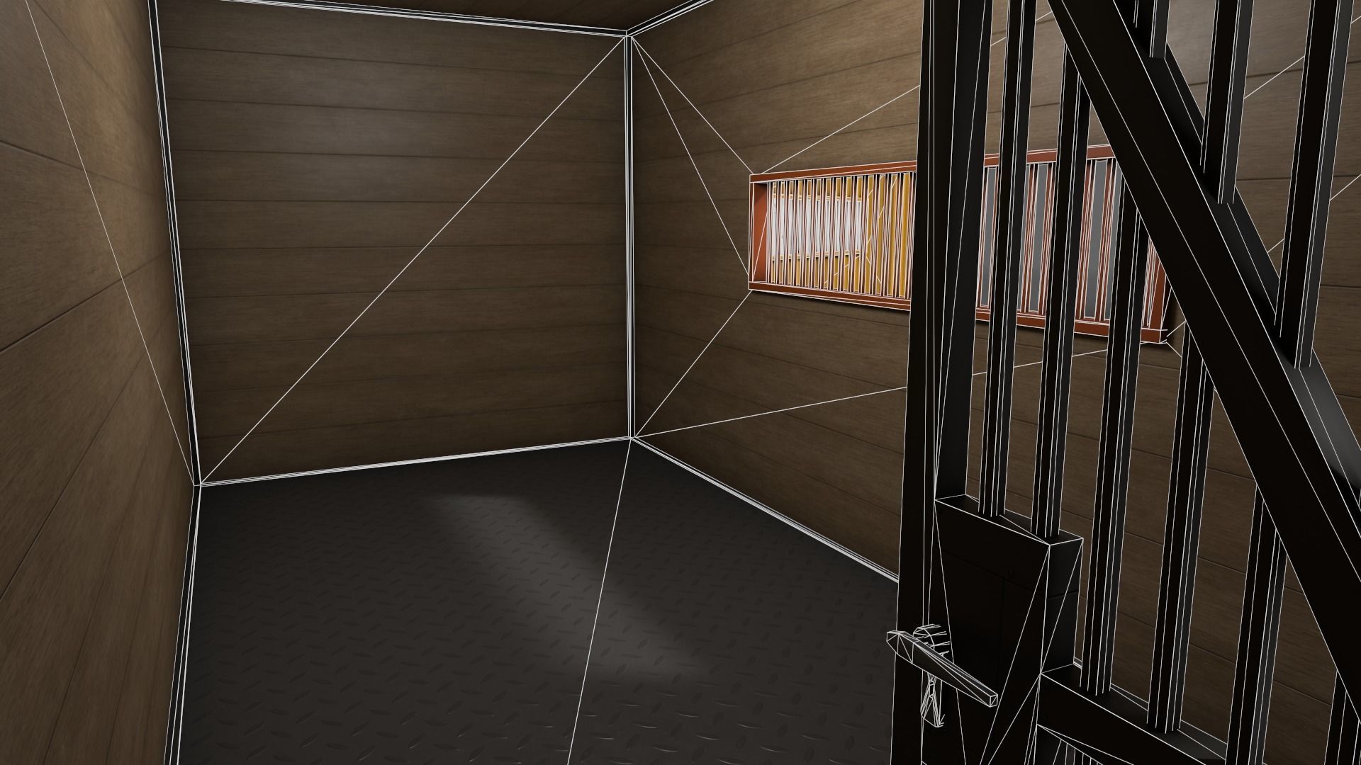 PBR Container House CA 20ft V2 Low-poly 3D model_18