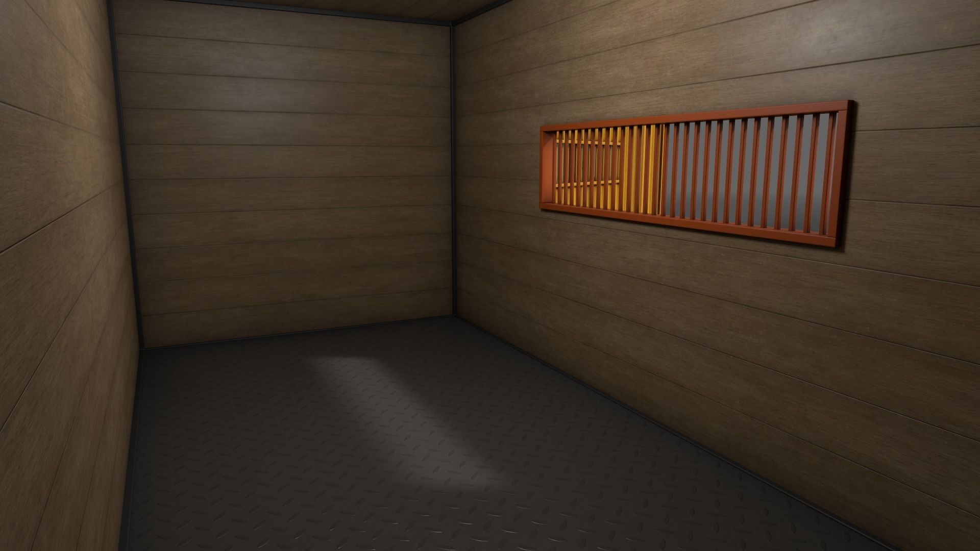 PBR Container House CA 20ft V2 Low-poly 3D model_16