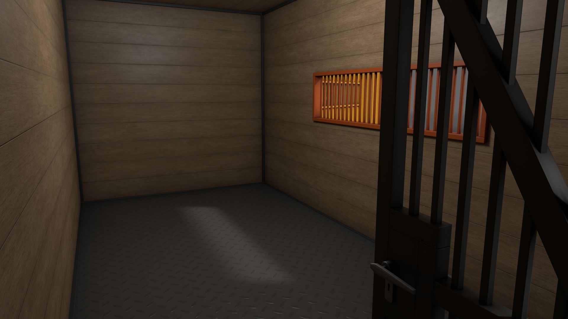 PBR Container House CA 20ft V2 Low-poly 3D model_17