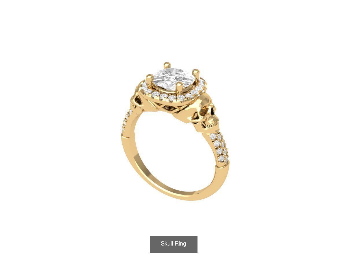 Wedding Engagement Solitaire Artdeco Collaction 3D Model Collection_122