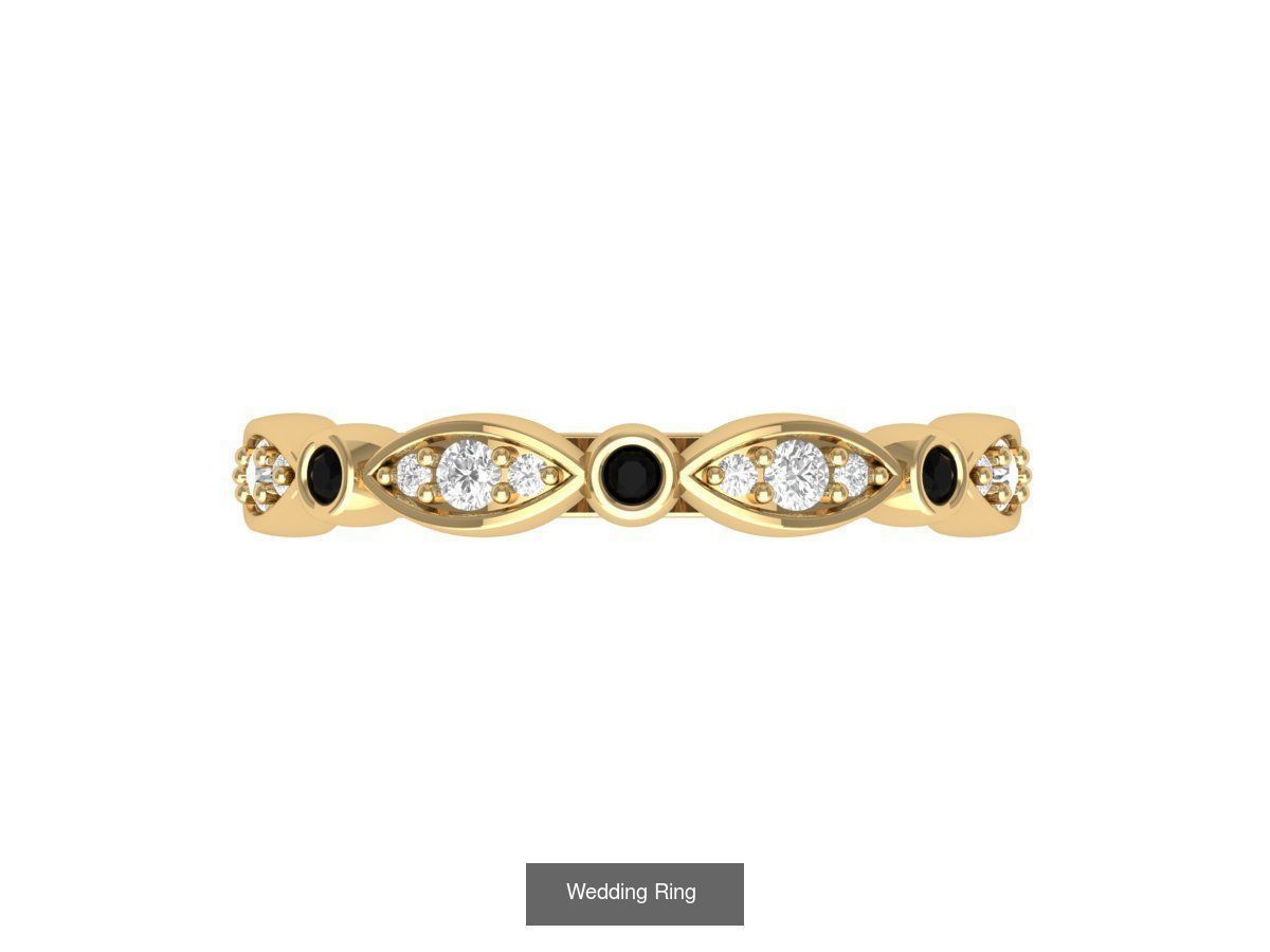 Wedding Engagement Solitaire Artdeco Collaction 3D Model Collection_110