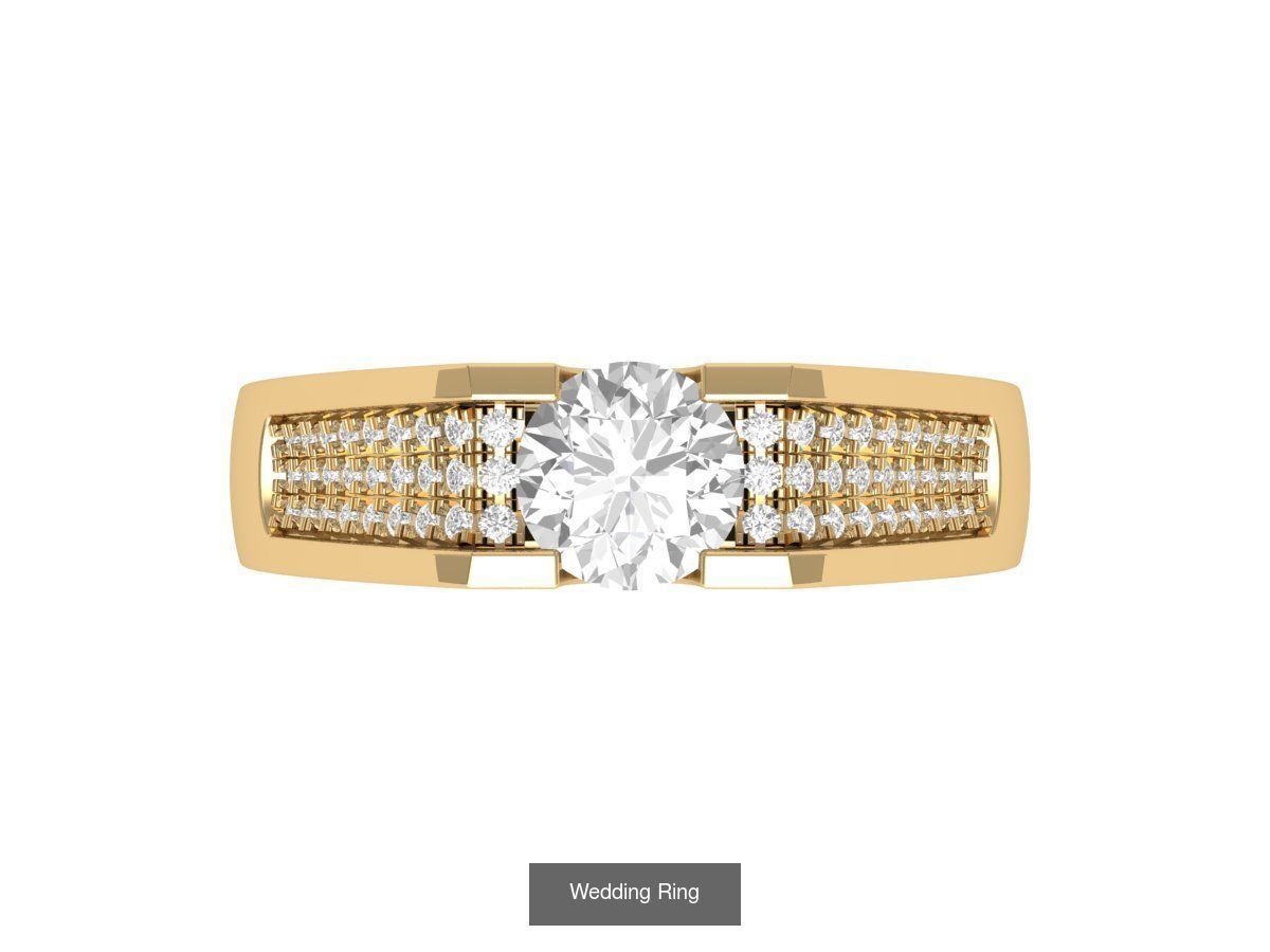 Wedding Engagement Solitaire Artdeco Collaction 3D Model Collection_97