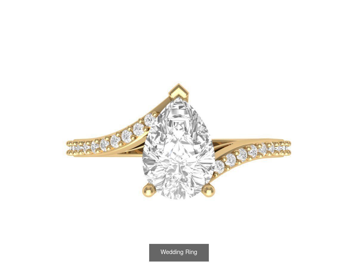 Wedding Engagement Solitaire Artdeco Collaction 3D Model Collection_85