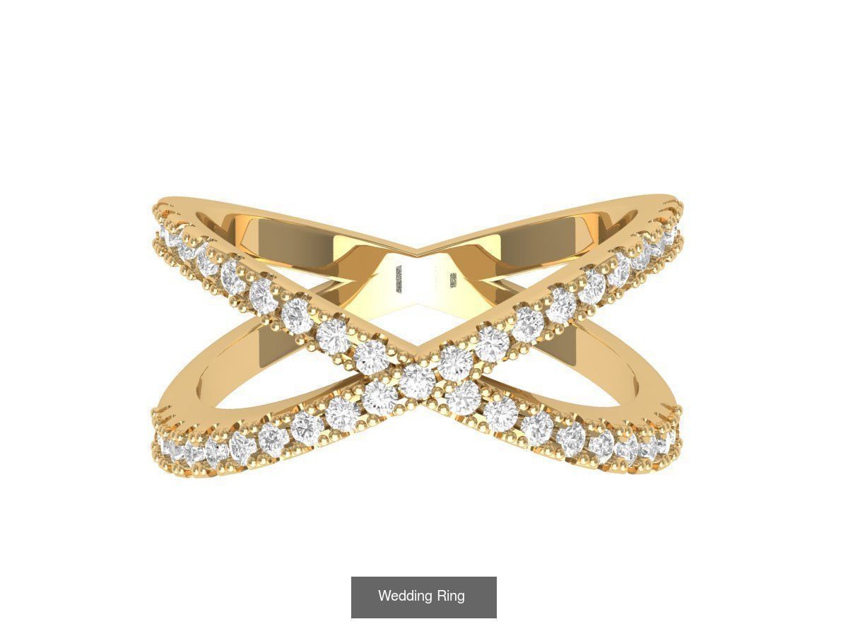 Wedding Engagement Solitaire Artdeco Collaction 3D Model Collection_103