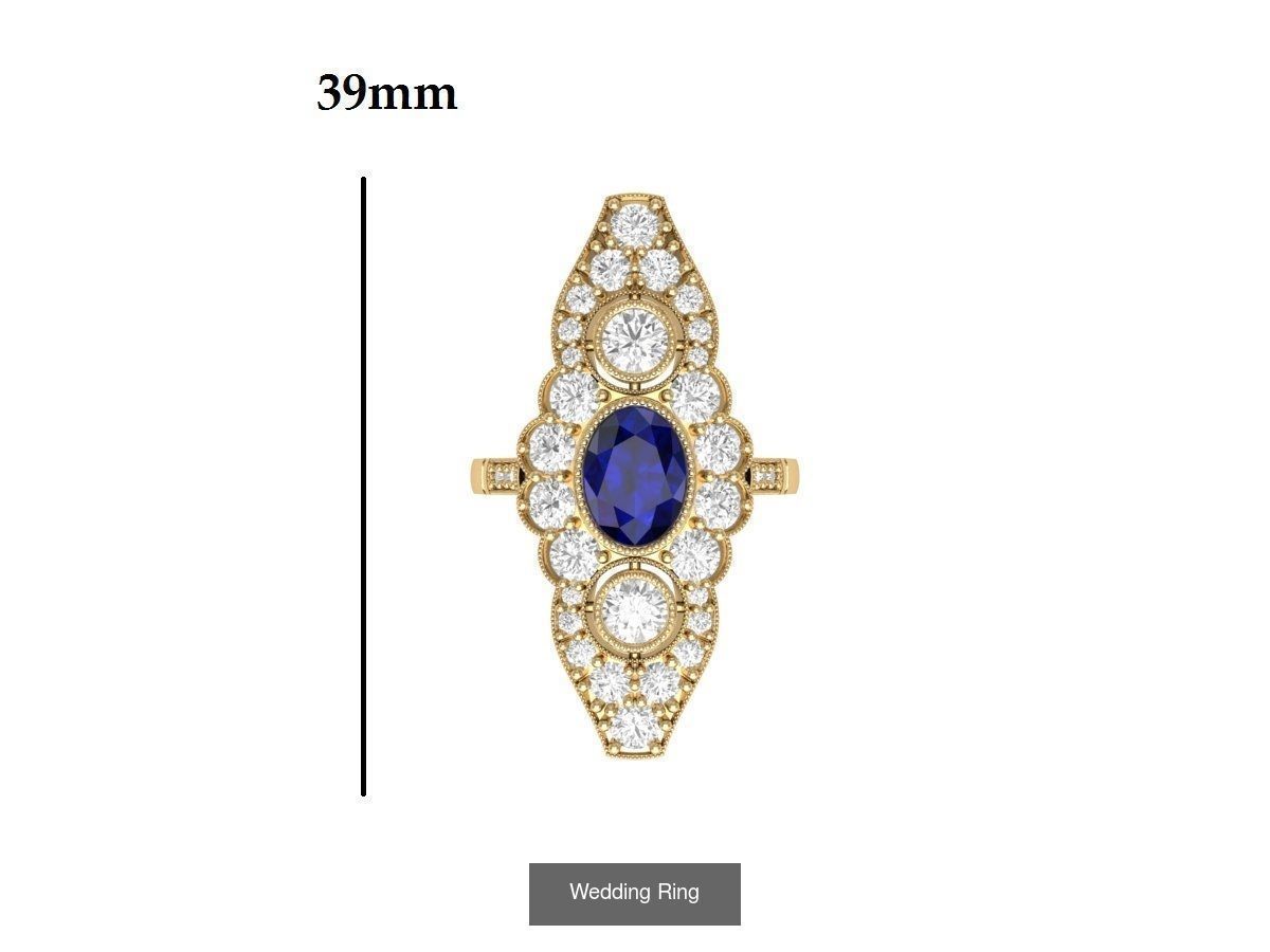 Wedding Engagement Solitaire Artdeco Collaction 3D Model Collection_66