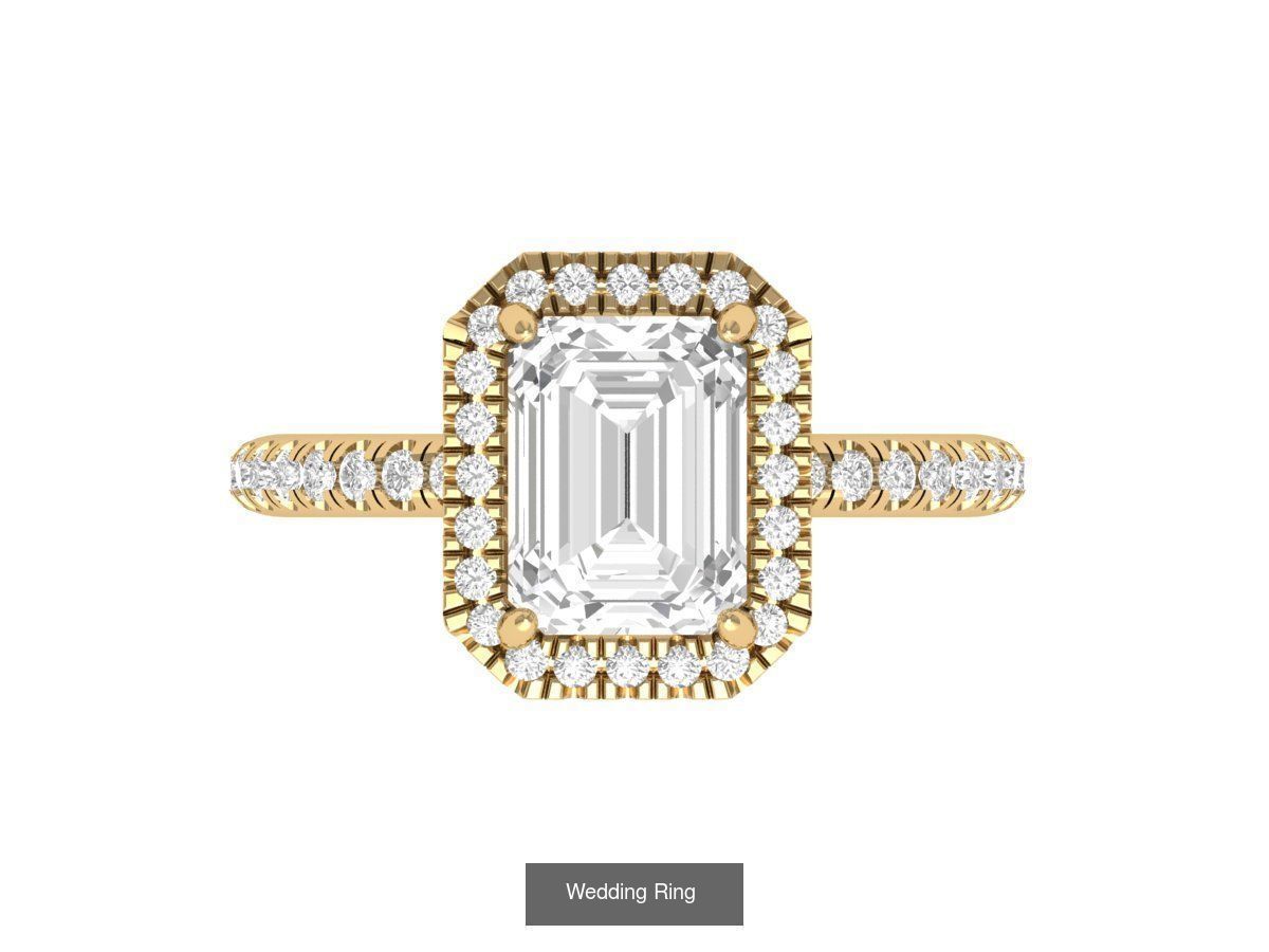 Wedding Engagement Solitaire Artdeco Collaction 3D Model Collection_161