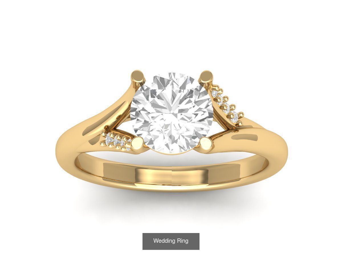 Wedding Engagement Solitaire Artdeco Collaction 3D Model Collection_42