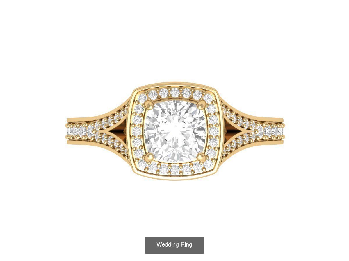 Wedding Engagement Solitaire Artdeco Collaction 3D Model Collection_124