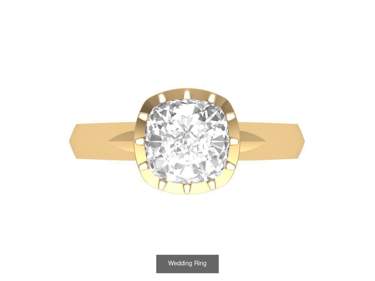 Wedding Engagement Solitaire Artdeco Collaction 3D Model Collection_95