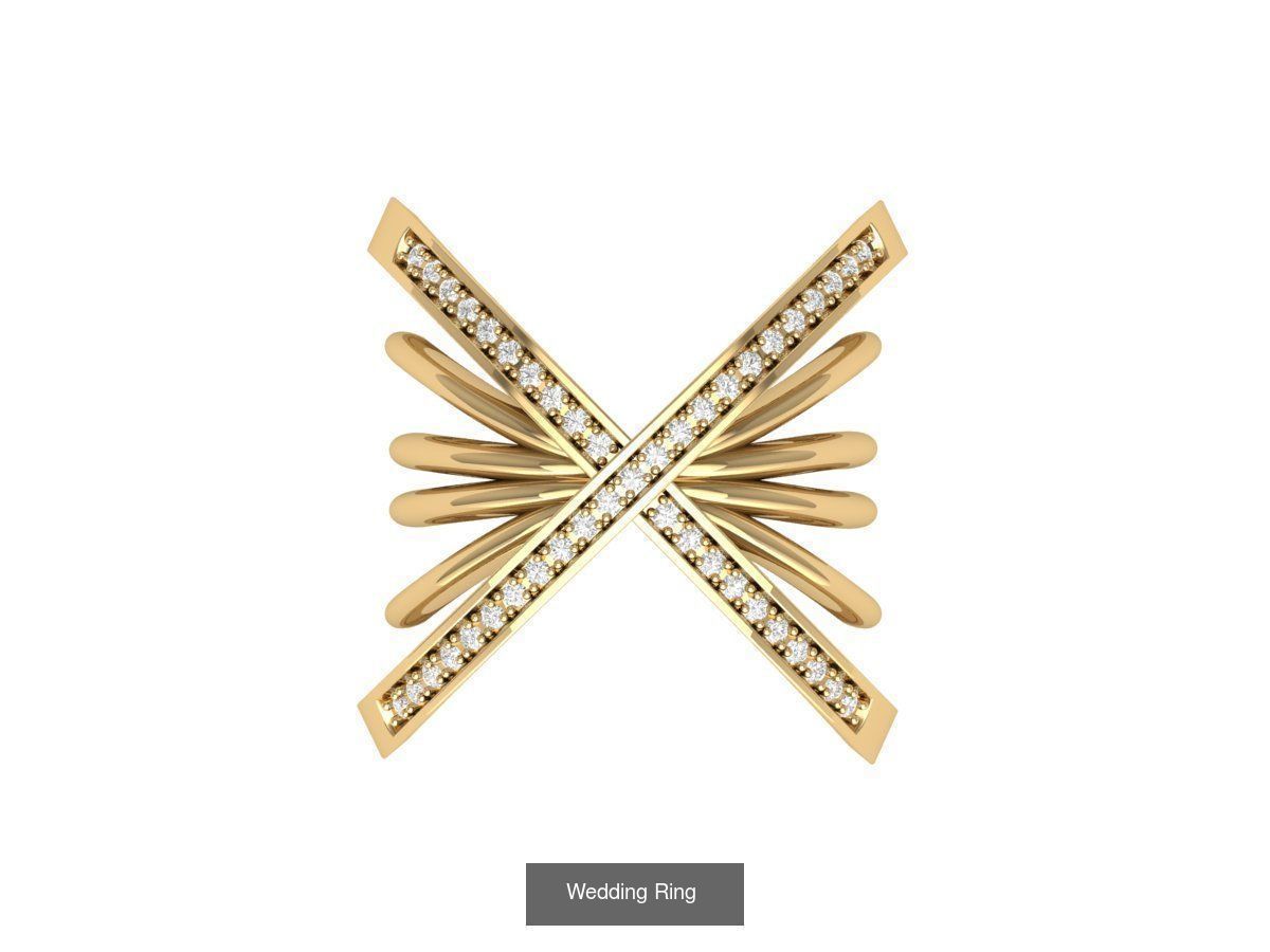 Wedding Engagement Solitaire Artdeco Collaction 3D Model Collection_114