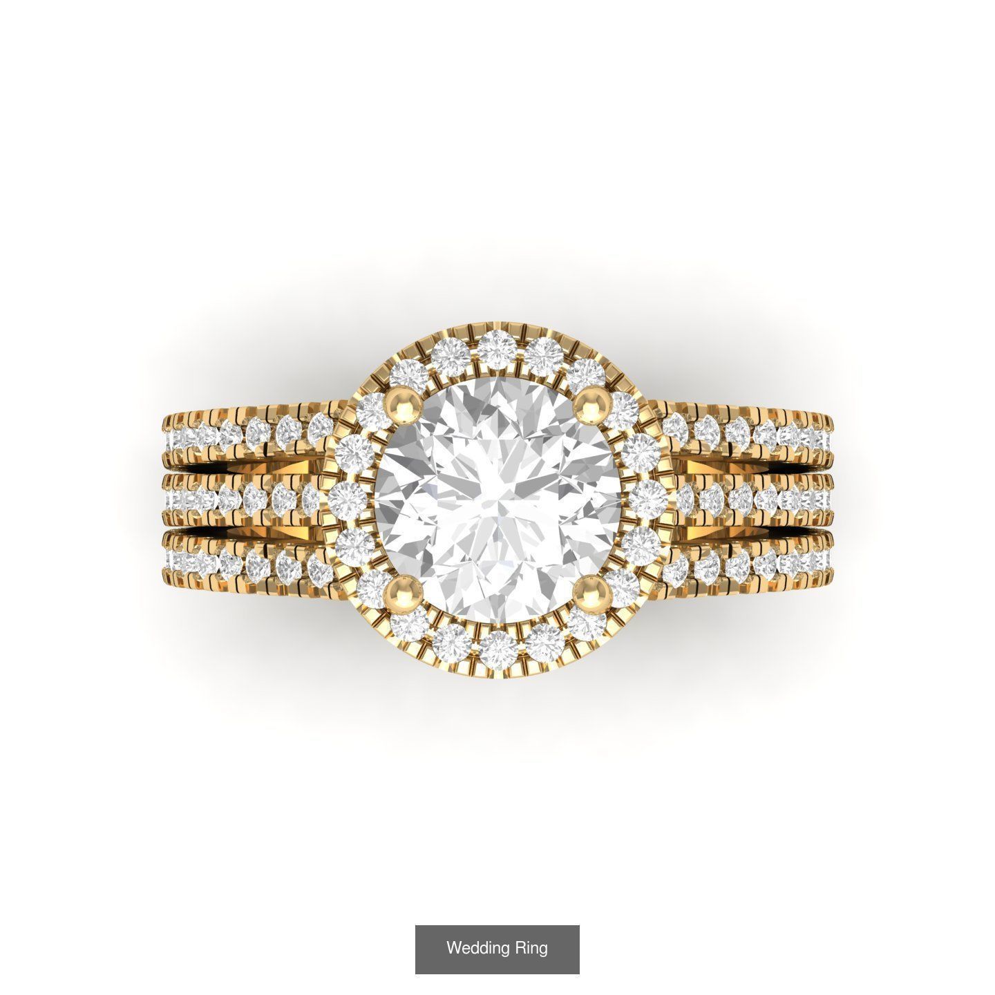 Wedding Engagement Solitaire Artdeco Collaction 3D Model Collection_36