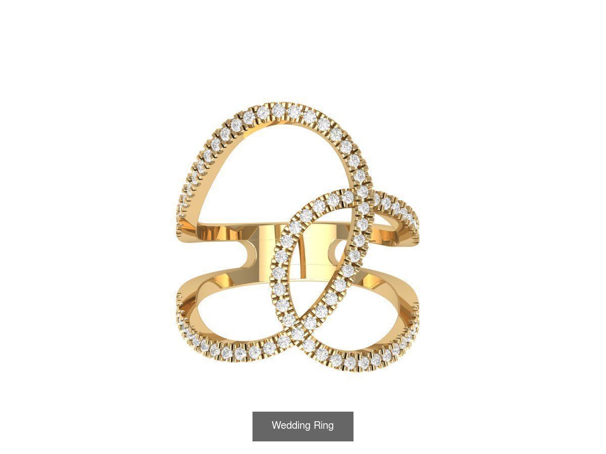 Wedding Engagement Solitaire Artdeco Collaction 3D Model Collection_132