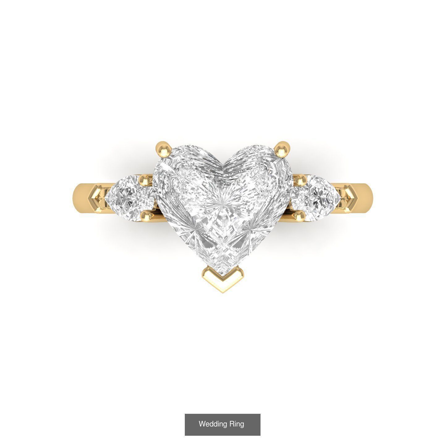 Wedding Engagement Solitaire Artdeco Collaction 3D Model Collection_35