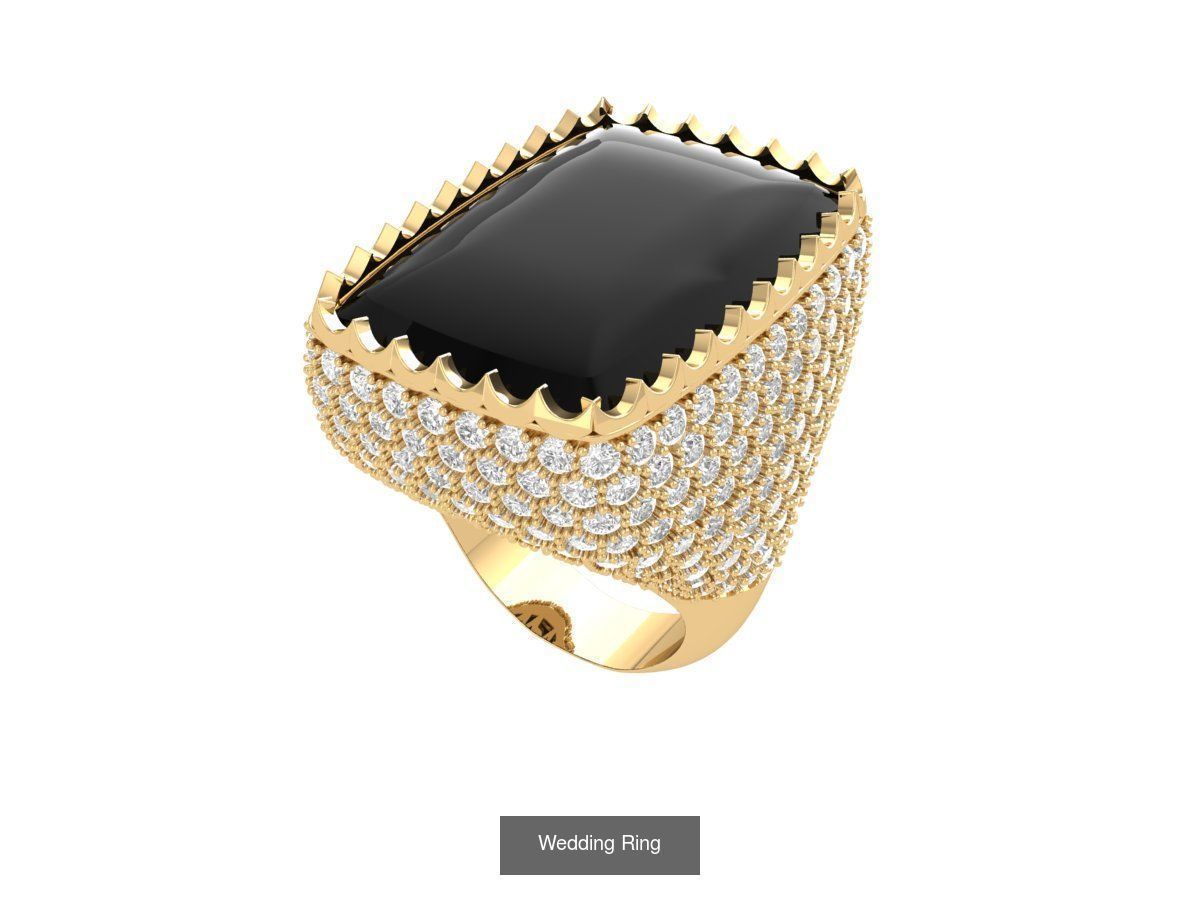 Wedding Engagement Solitaire Artdeco Collaction 3D Model Collection_94