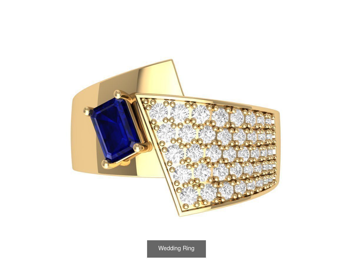 Wedding Engagement Solitaire Artdeco Collaction 3D Model Collection_69