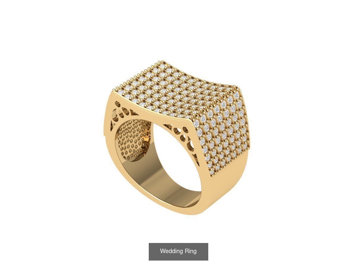 Wedding Engagement Solitaire Artdeco Collaction 3D Model Collection_129