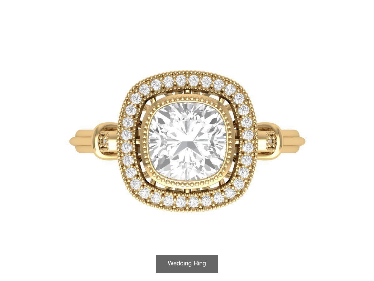 Wedding Engagement Solitaire Artdeco Collaction 3D Model Collection_80