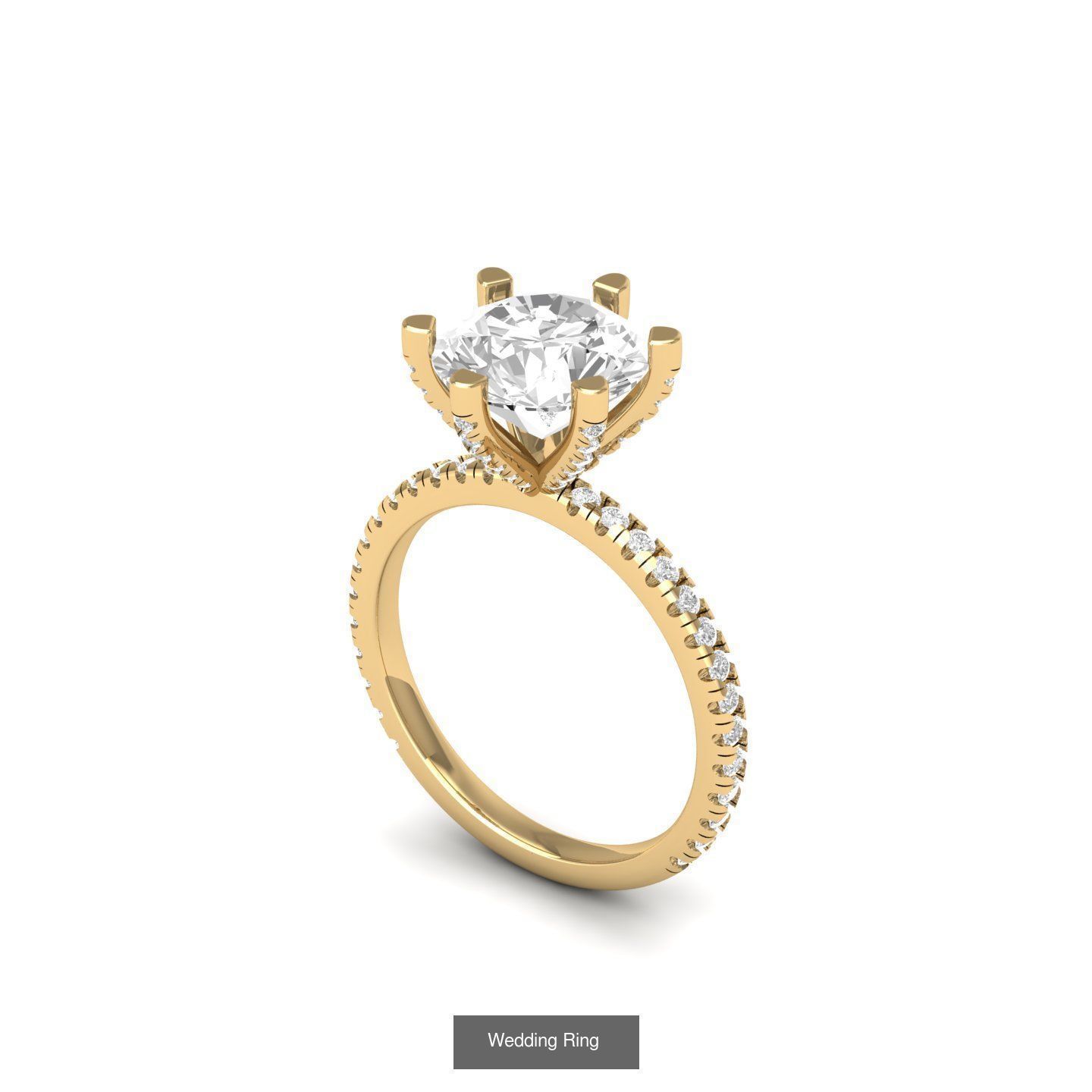 Wedding Engagement Solitaire Artdeco Collaction 3D Model Collection_29