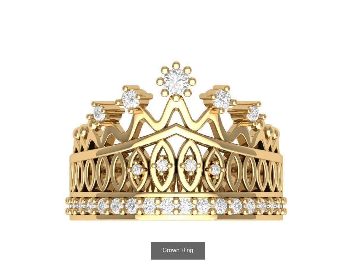 Wedding Engagement Solitaire Artdeco Collaction 3D Model Collection_154