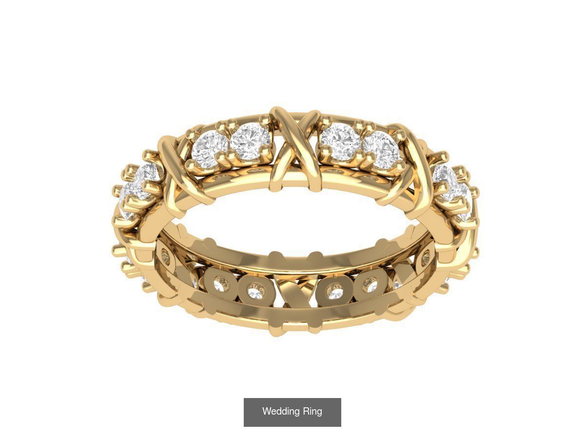 Wedding Engagement Solitaire Artdeco Collaction 3D Model Collection_145