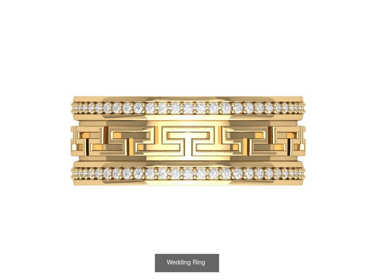 Wedding Engagement Solitaire Artdeco Collaction 3D Model Collection_70