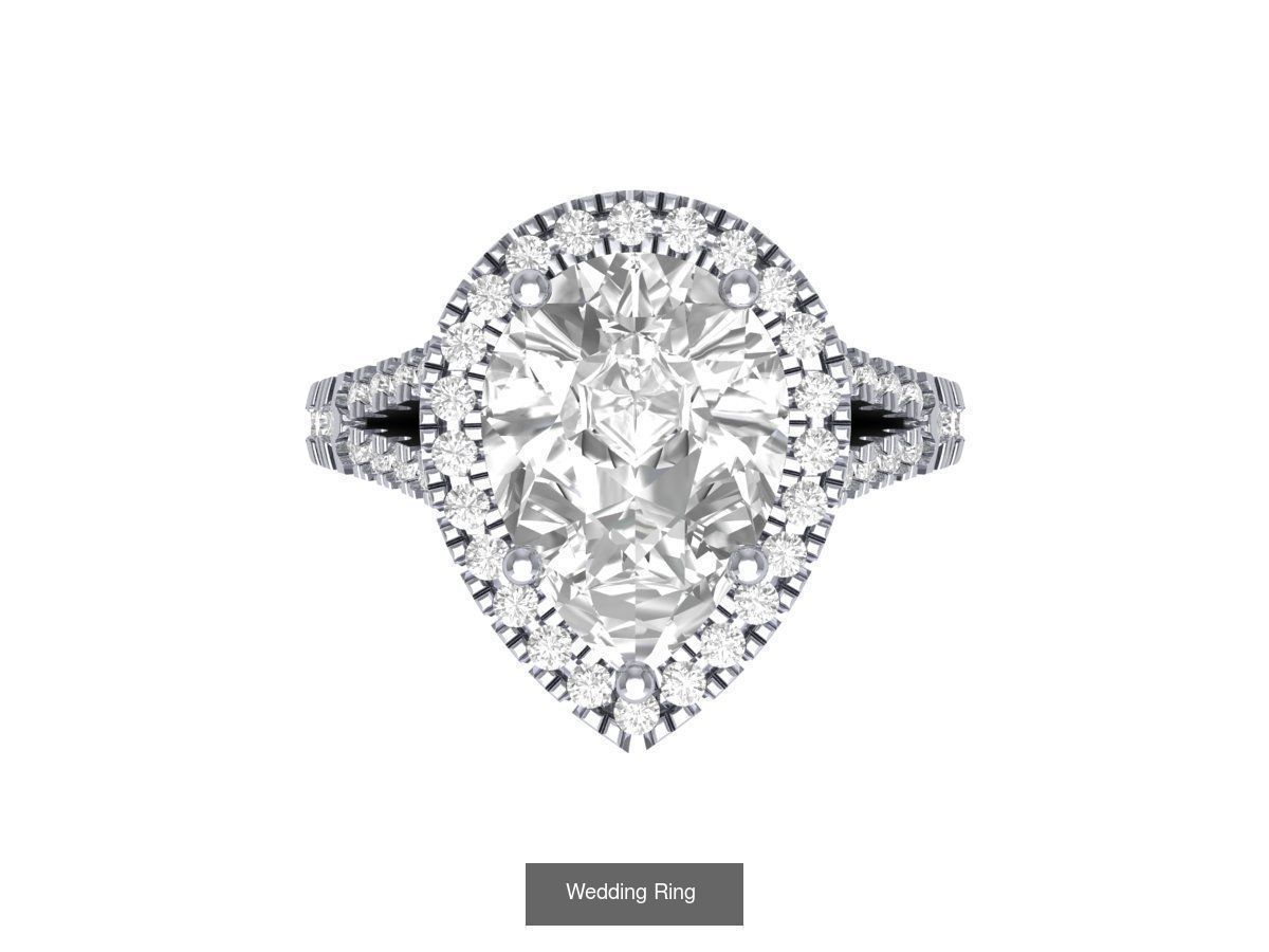 Wedding Engagement Solitaire Artdeco Collaction 3D Model Collection_93