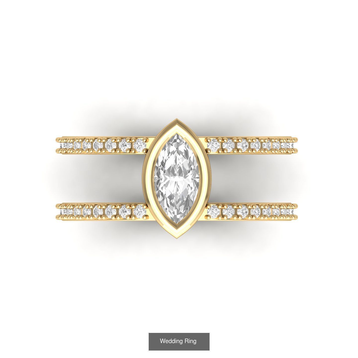 Wedding Engagement Solitaire Artdeco Collaction 3D Model Collection_25
