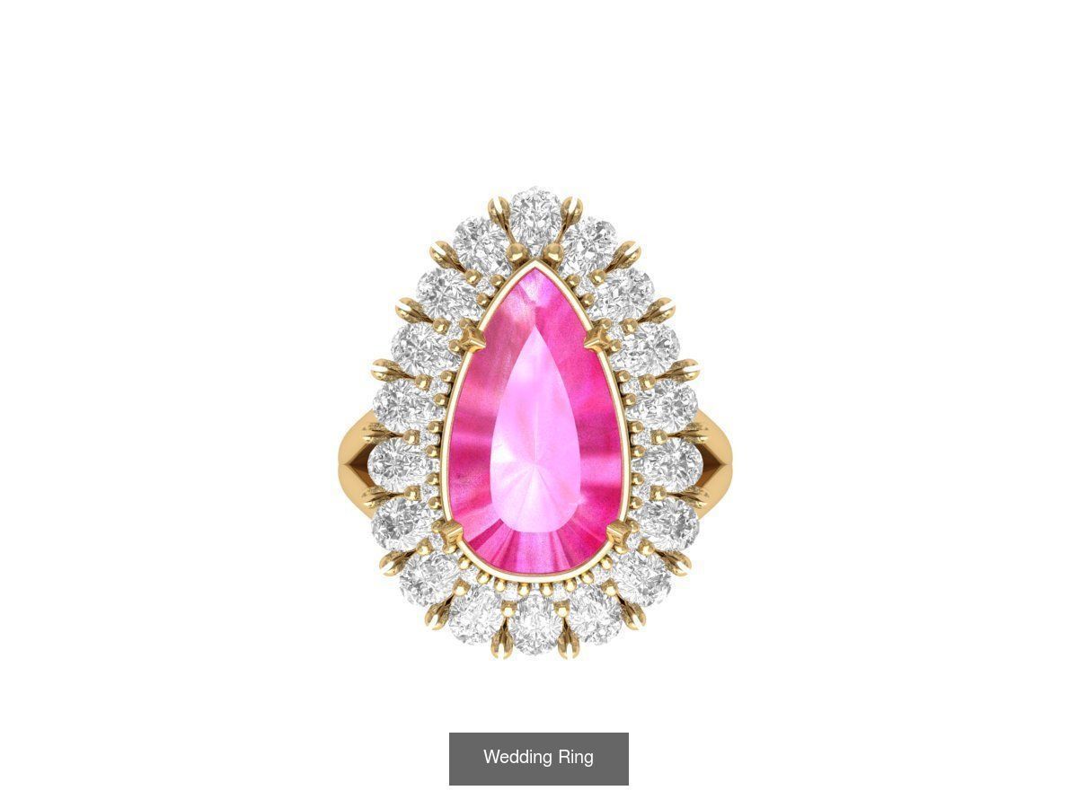 Wedding Engagement Solitaire Artdeco Collaction 3D Model Collection_72