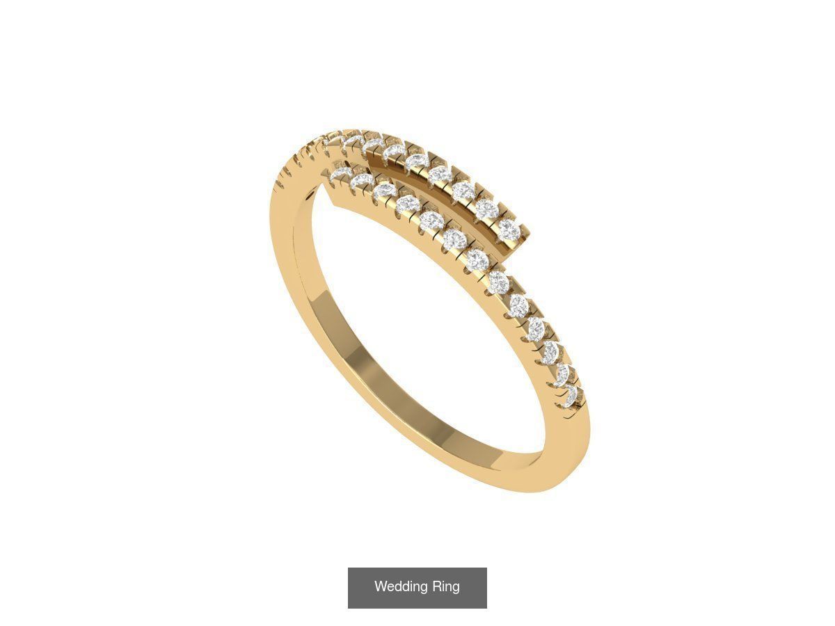 Wedding Engagement Solitaire Artdeco Collaction 3D Model Collection_138