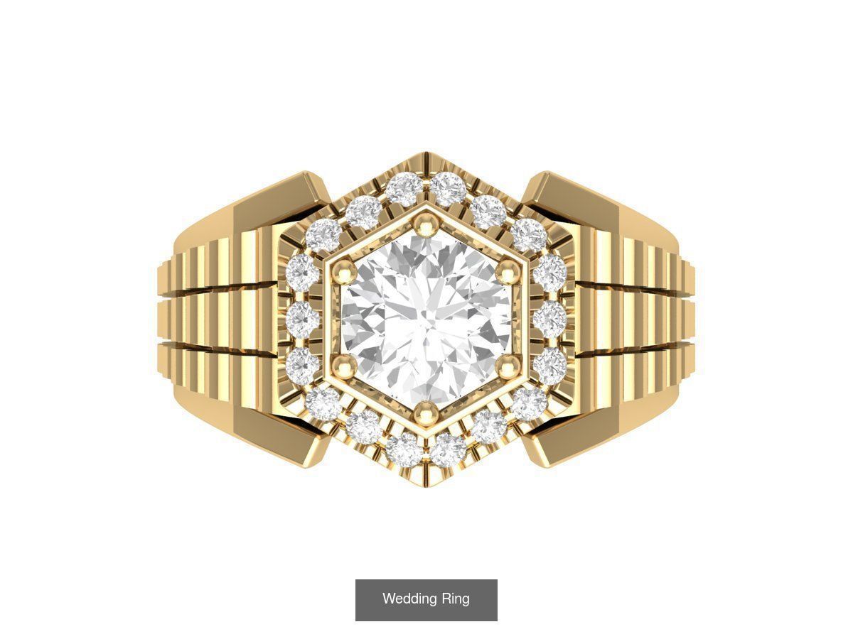 Wedding Engagement Solitaire Artdeco Collaction 3D Model Collection_118
