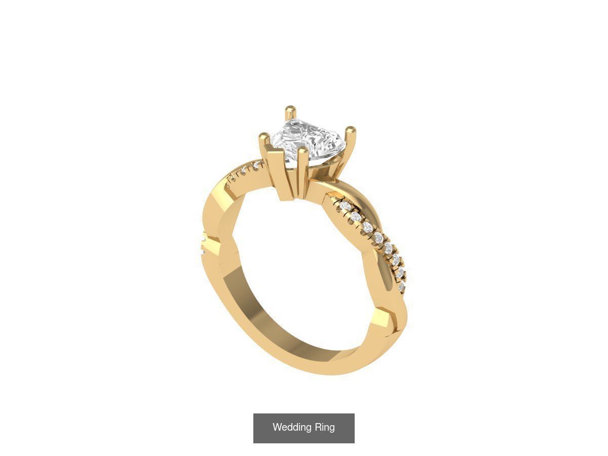 Wedding Engagement Solitaire Artdeco Collaction 3D Model Collection_84