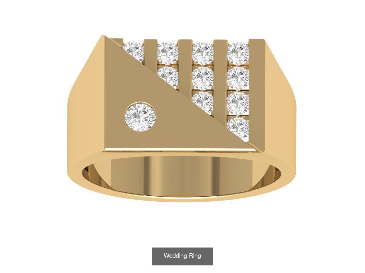 Wedding Engagement Solitaire Artdeco Collaction 3D Model Collection_81