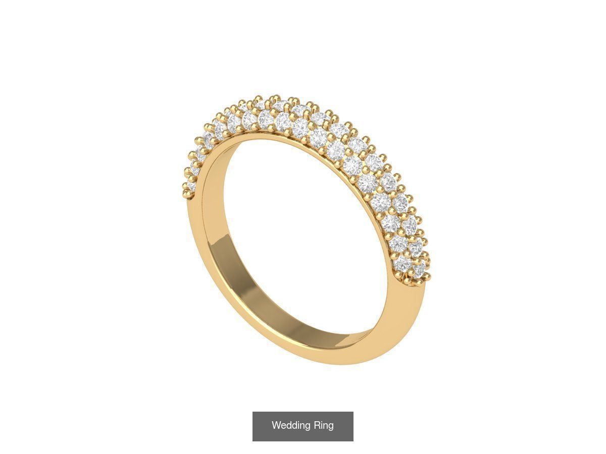 Wedding Engagement Solitaire Artdeco Collaction 3D Model Collection_83