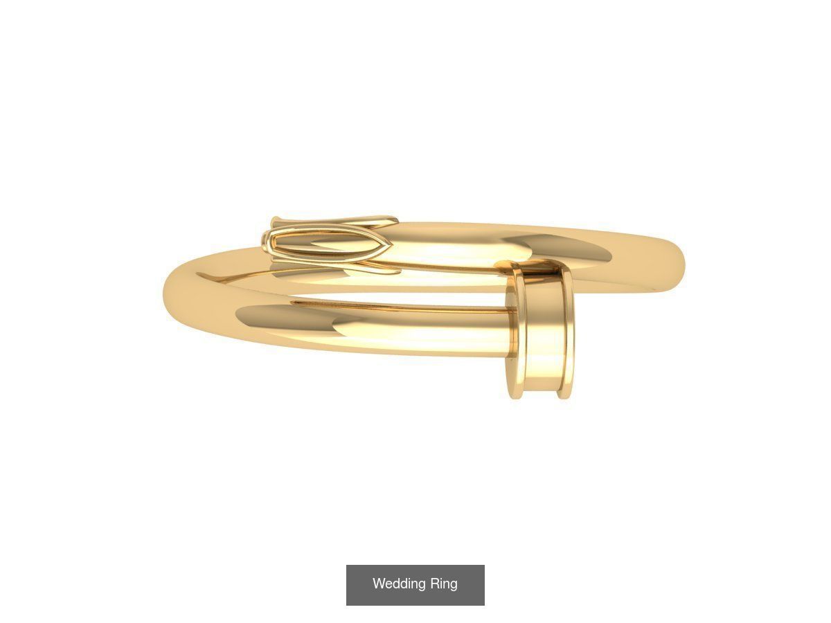 Wedding Engagement Solitaire Artdeco Collaction 3D Model Collection_67