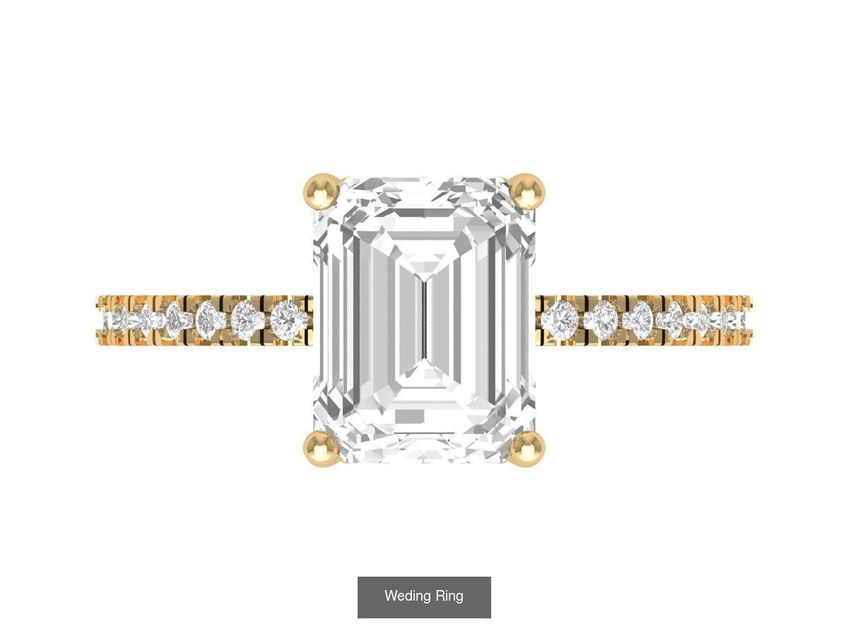 Wedding Engagement Solitaire Artdeco Collaction 3D Model Collection_100