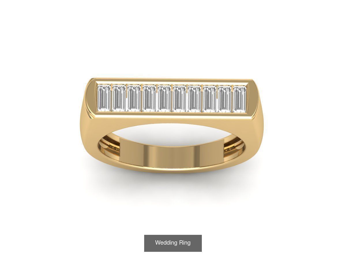 Wedding Engagement Solitaire Artdeco Collaction 3D Model Collection_43