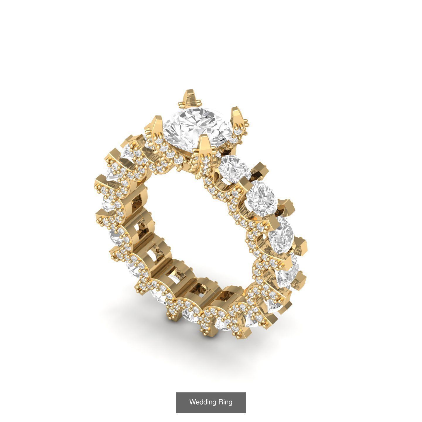 Wedding Engagement Solitaire Artdeco Collaction 3D Model Collection_54