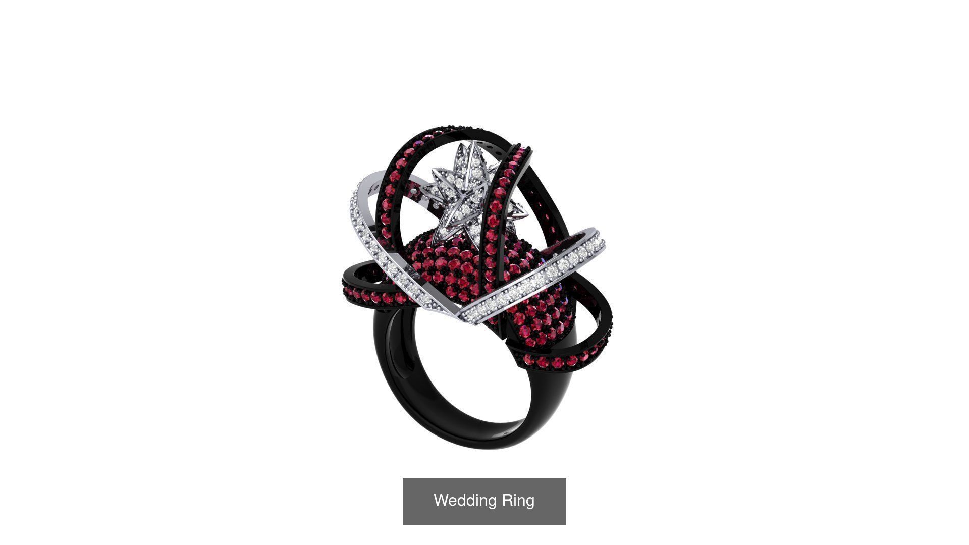 Wedding Engagement Solitaire Artdeco Collaction 3D Model Collection_153