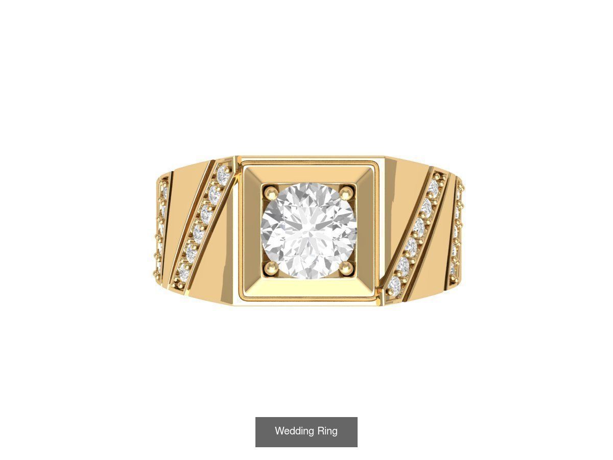 Wedding Engagement Solitaire Artdeco Collaction 3D Model Collection_130