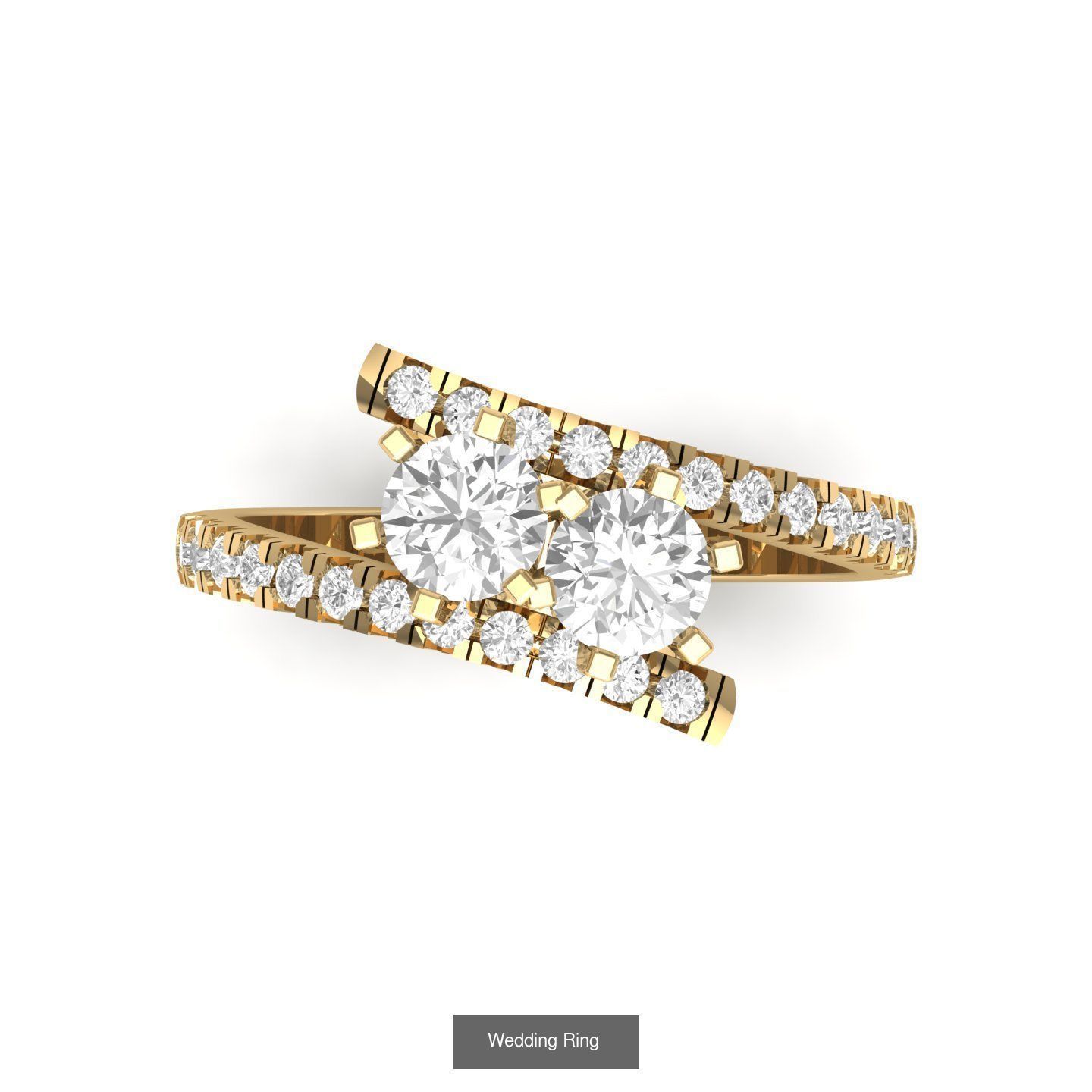Wedding Engagement Solitaire Artdeco Collaction 3D Model Collection_31