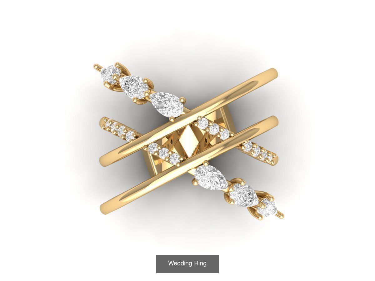 Wedding Engagement Solitaire Artdeco Collaction 3D Model Collection_47