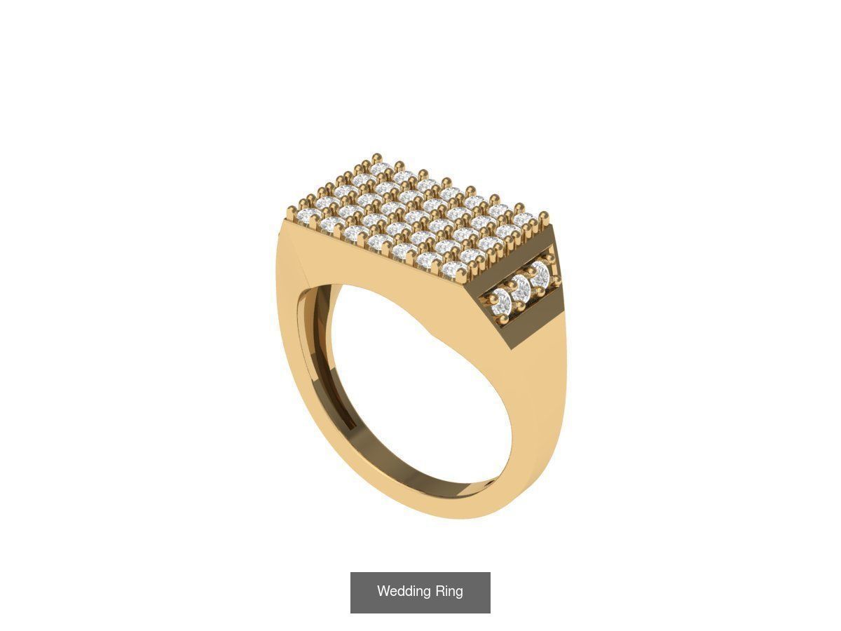 Wedding Engagement Solitaire Artdeco Collaction 3D Model Collection_86