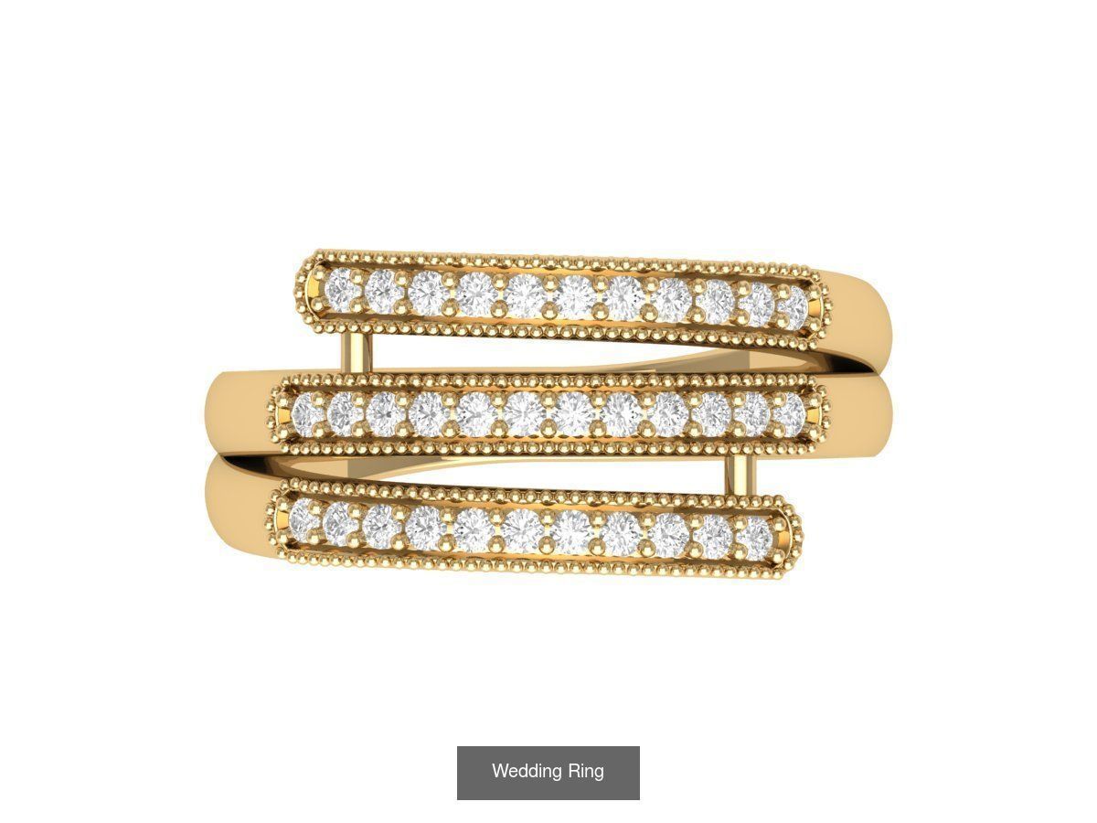 Wedding Engagement Solitaire Artdeco Collaction 3D Model Collection_73