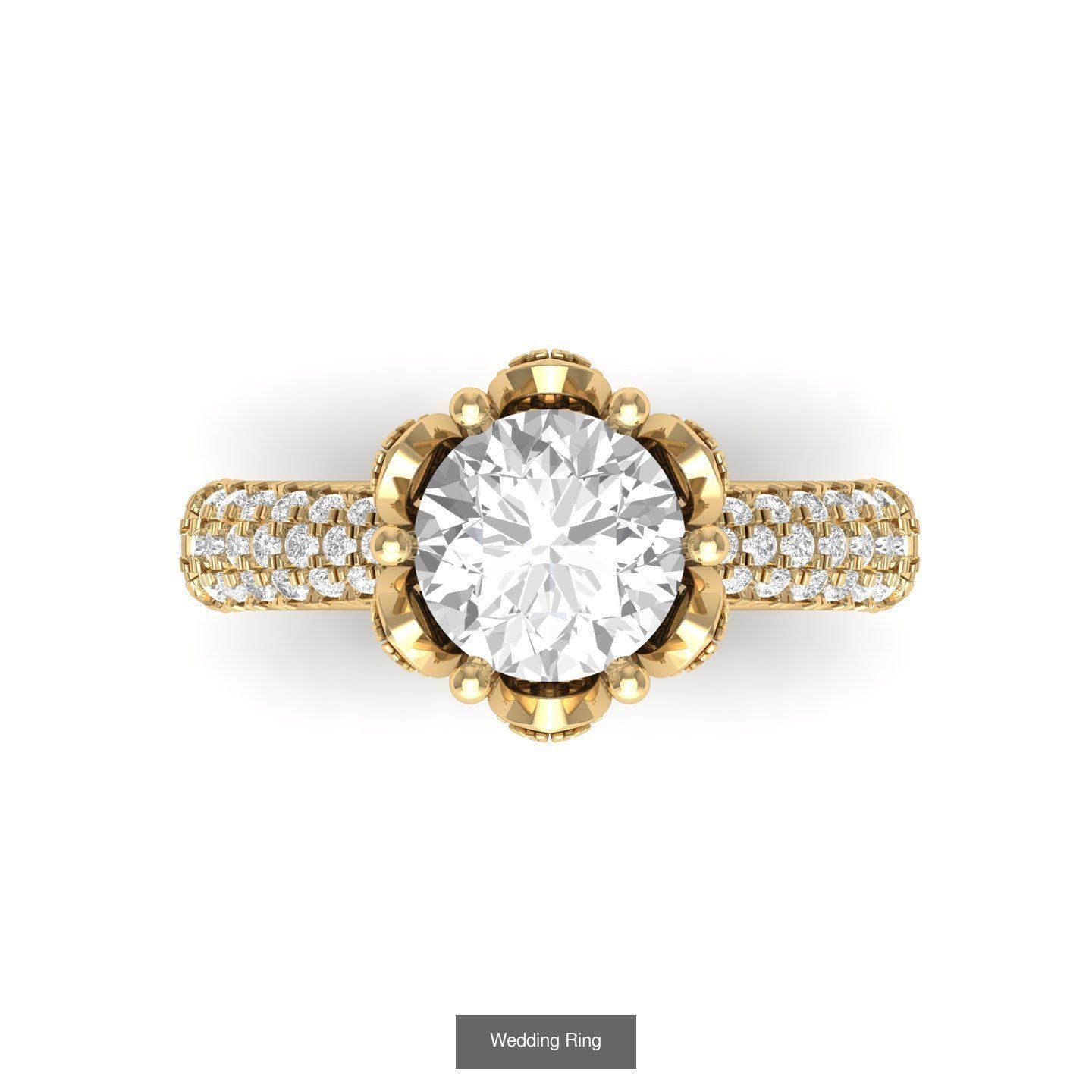 Wedding Engagement Solitaire Artdeco Collaction 3D Model Collection_46