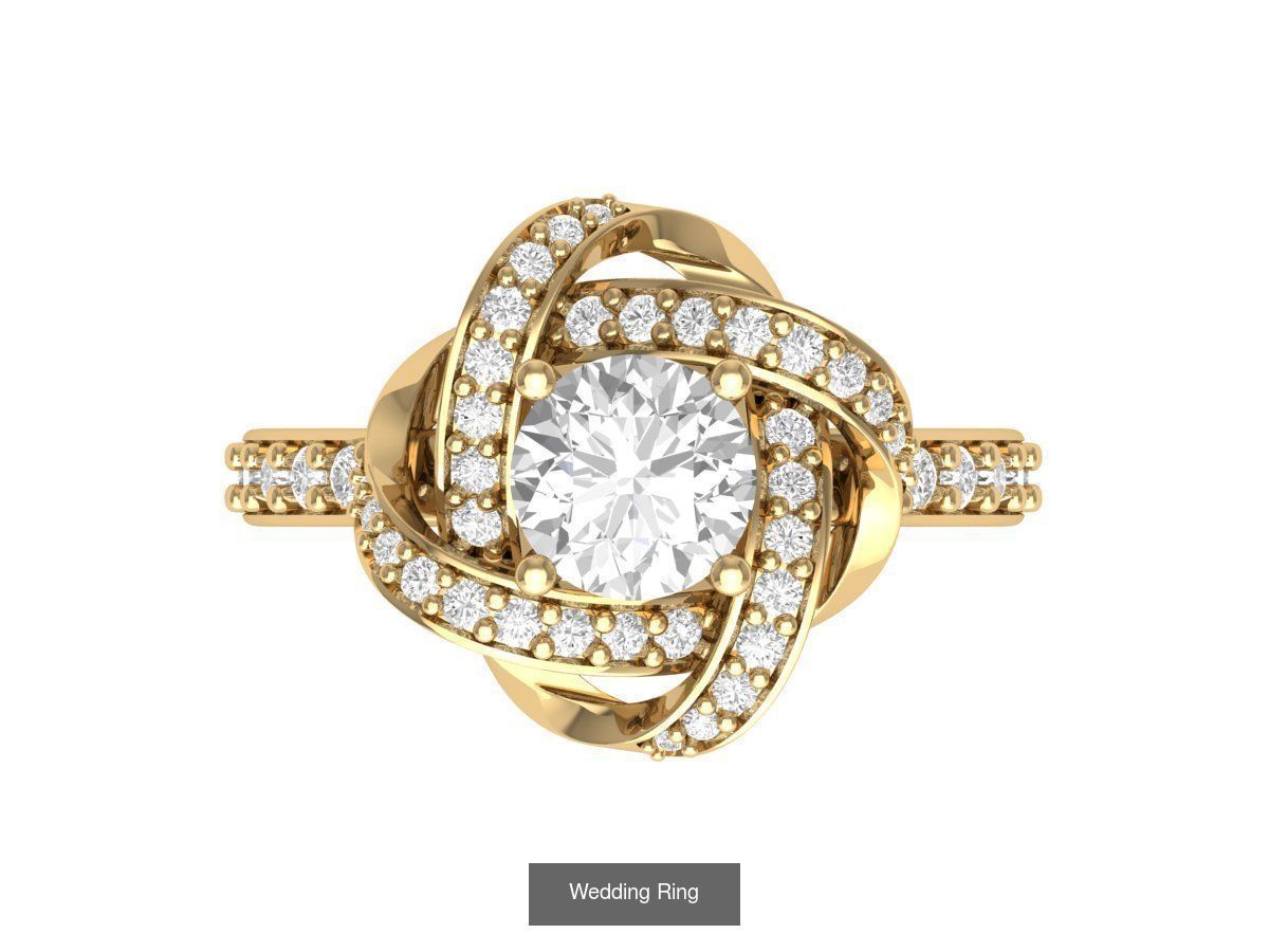 Wedding Engagement Solitaire Artdeco Collaction 3D Model Collection_101