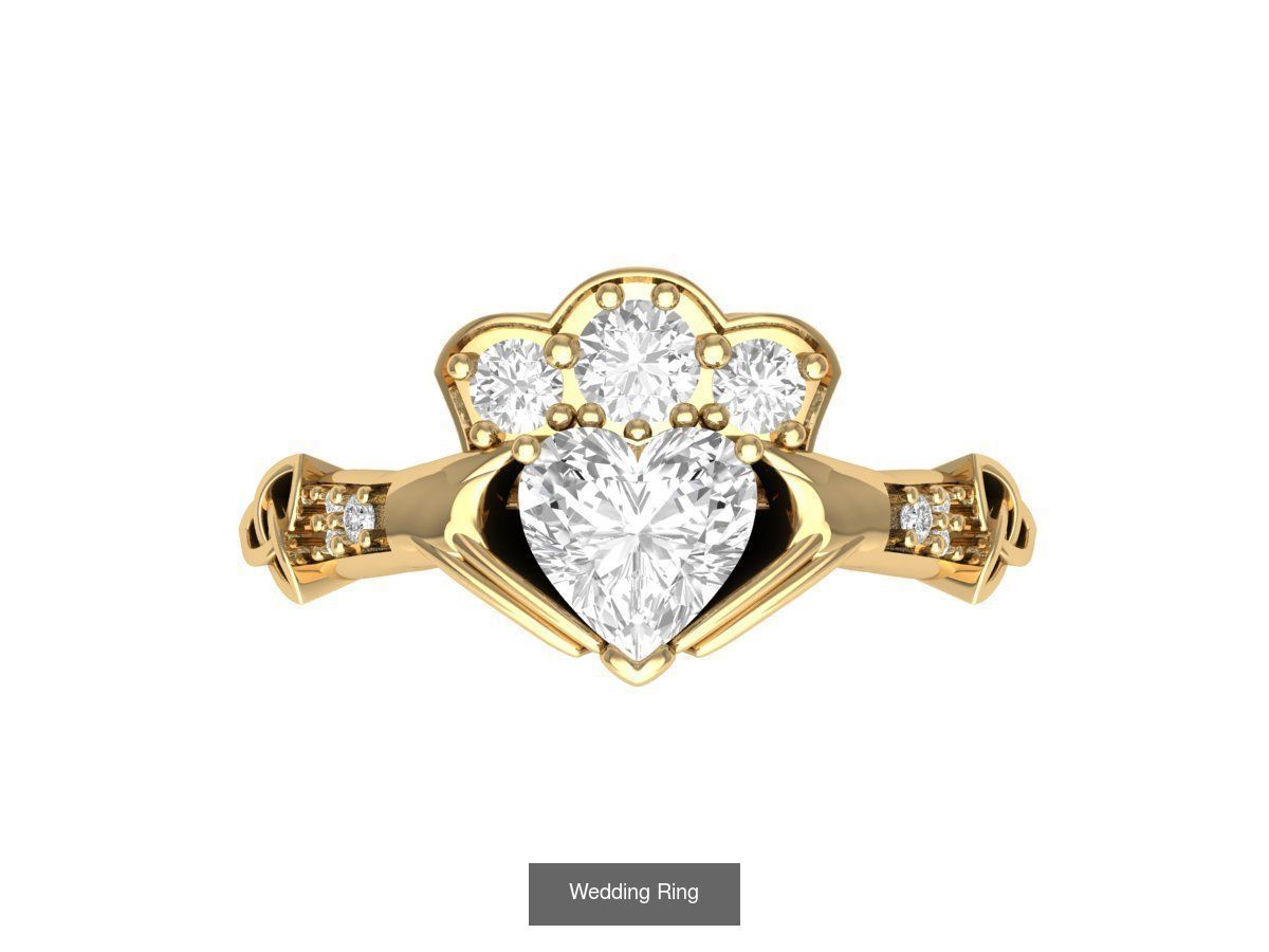 Wedding Engagement Solitaire Artdeco Collaction 3D Model Collection_102