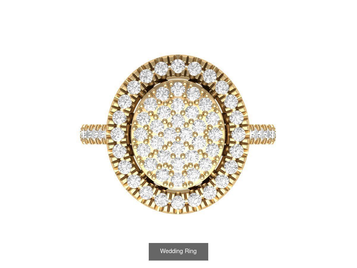 Wedding Engagement Solitaire Artdeco Collaction 3D Model Collection_121