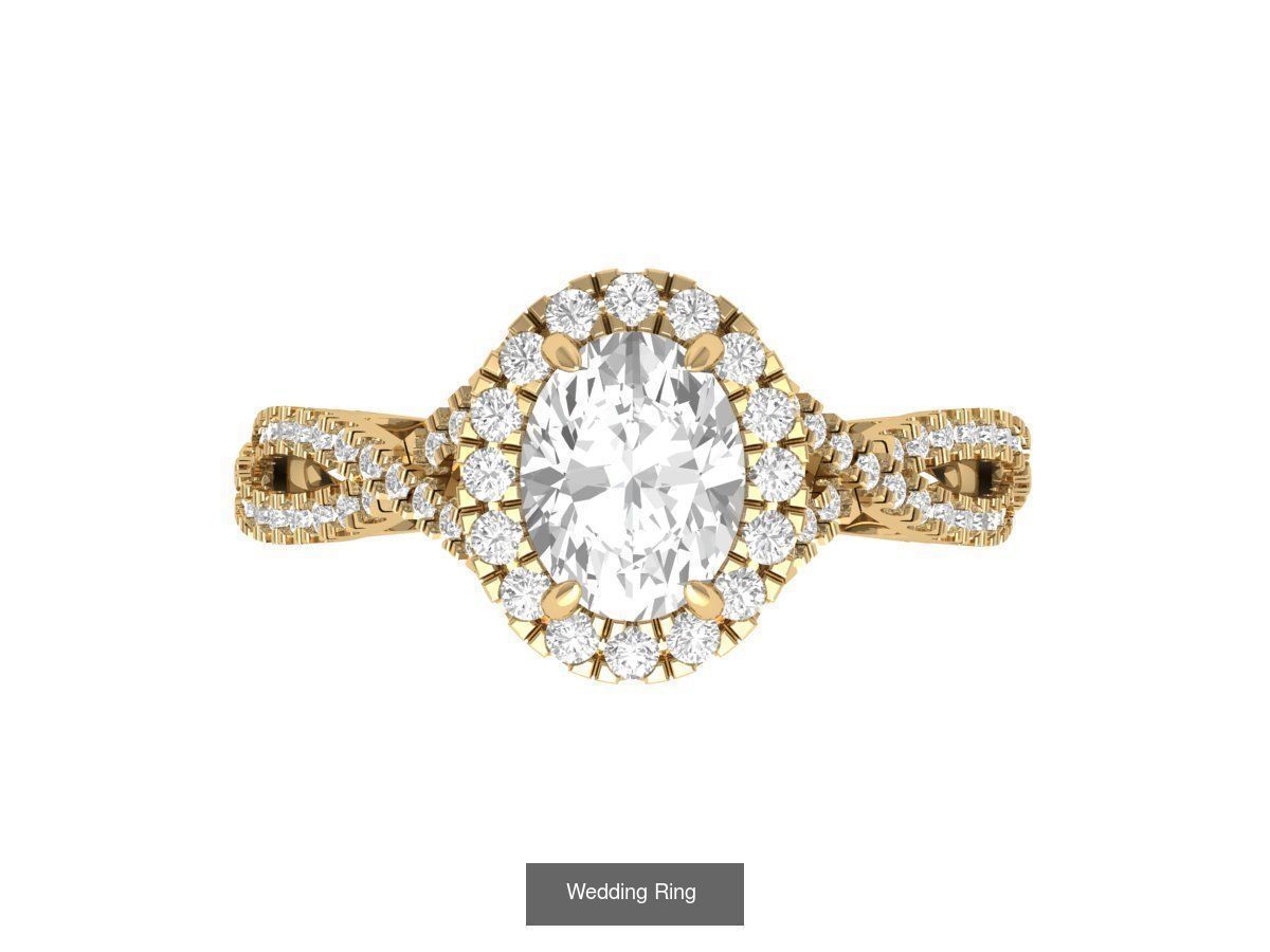 Wedding Engagement Solitaire Artdeco Collaction 3D Model Collection_117